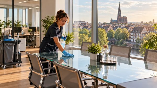 10 avantages d'un service de nettoyage de bureaux en Alsace