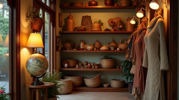 Une boutique de cadeaux locaux nichée dans une agence de voyages