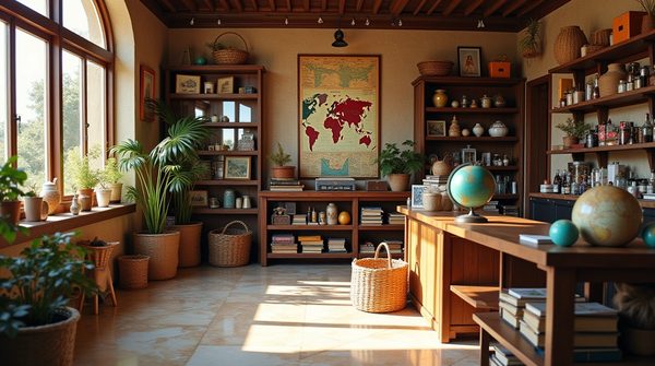 Une boutique de cadeaux locaux nichée dans une agence de voyages